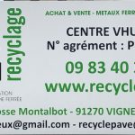 Centre VHU agréé Aalyah Recyclage - n° d'agrément PR9100031D